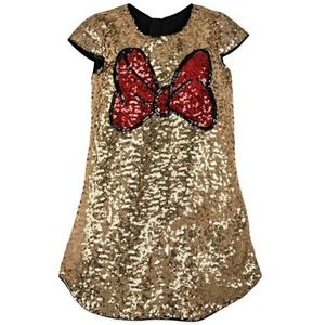 Disney Minnie Mouse Gold Sequin Shift Dress 3T